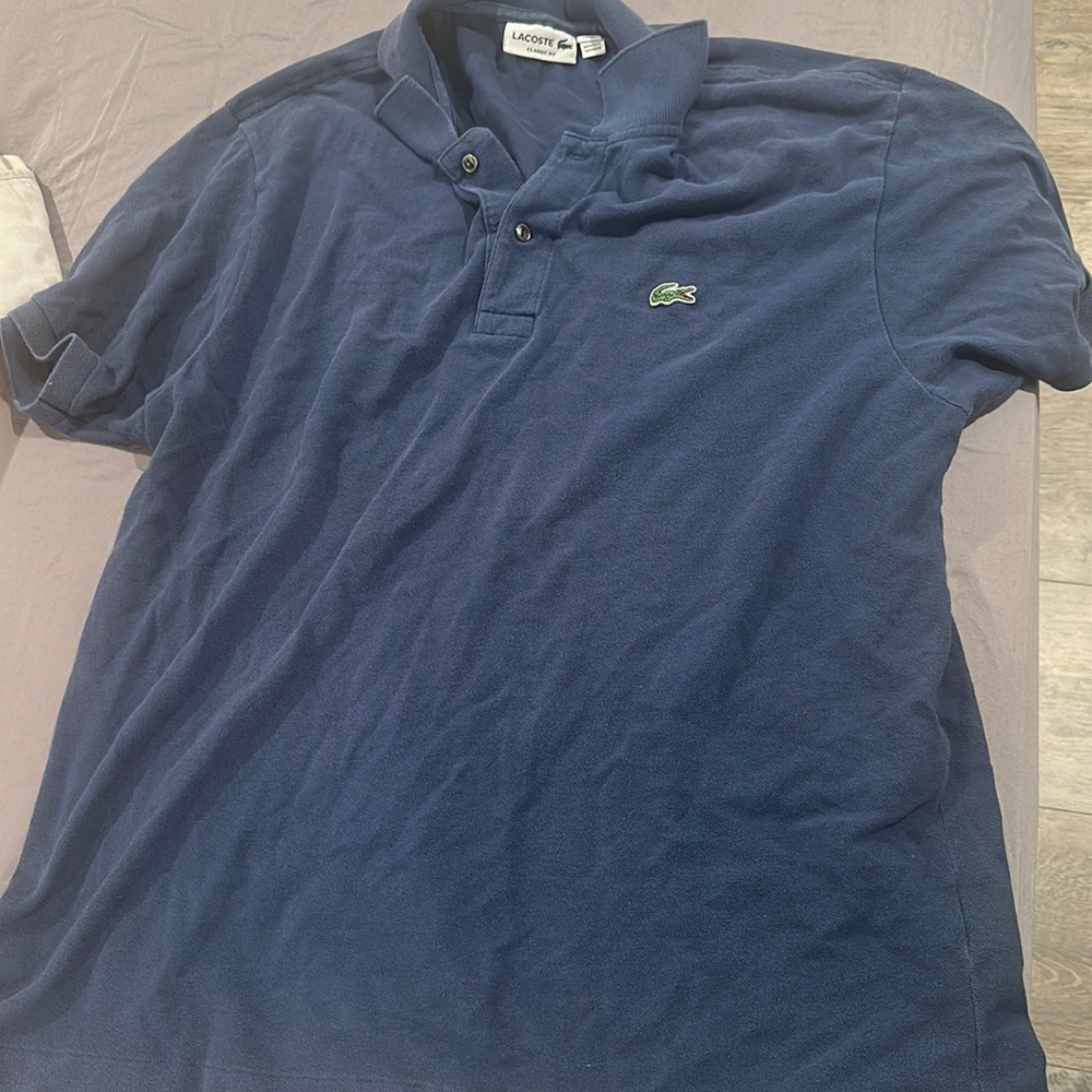 Lacoste men polo blue size 7 XXL